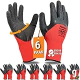 Gardazon Arbeitshandschuhe Herren perfekter Griff – Größe 10, 6 Paar – Schaum-Latexbeschichtet, Schnitt- und Reißfest, Mechaniker Handschuhe, maximalen Schutz Montagehandschuhe, Schutzhandschuhe