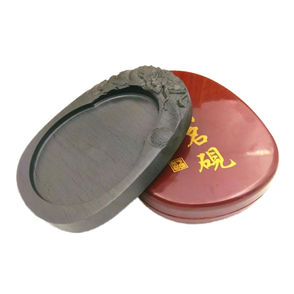 Suministros de Caligrafía y Suministro de Molienda de Tinta para Recipiente para Tinta de Pintura en Piedra Natural Tapa Adecuado para Caligrafía China Pintura Tradicional