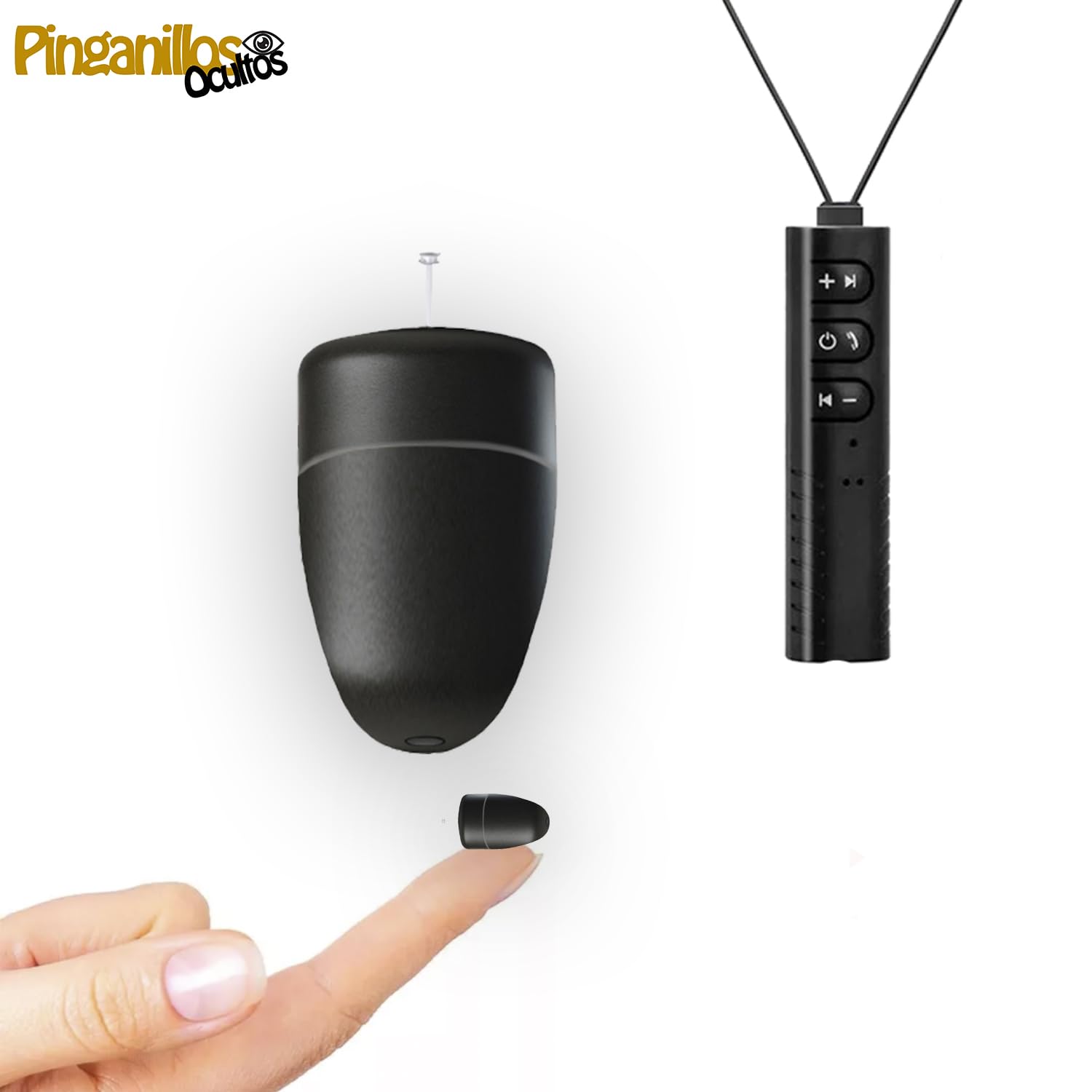 Pinganillo Examenes Bluetooth Oculto V6 - Auricular Espia Invisible Inalambrico Copiar Examen. (Ultramini con V6)