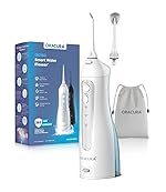 ORACURA Smart Water Flosser OC150 LITE with 150ml water tank capacity White | Portable & Rechargeable | IPX7 Waterproof | 3 Modes & 8 Adjustable Water Pressure Settings | Flossing at Home and Travel | 365 Days Warranty