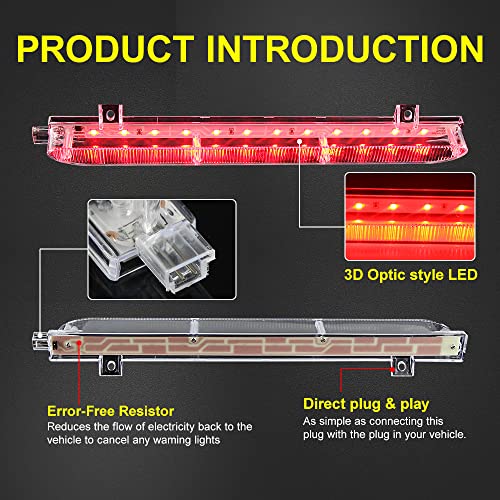 Luz De Travagem Led Third Brake Mount Mount Brake Stop Light Para 2007-2014 2nd Gen Mini Cooper R56