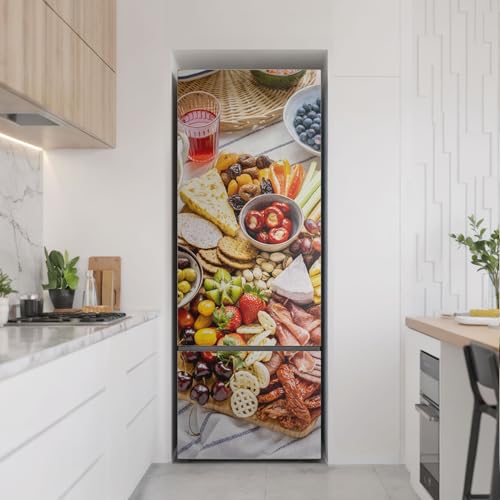 Decoración para Cocina Creativa con Vinilo de Tabla de Snacks para Neveras 3