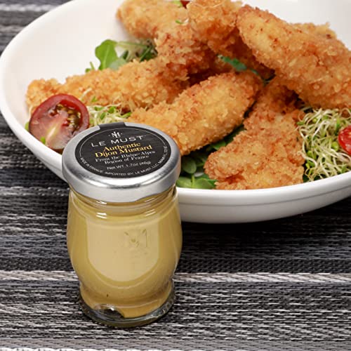 Le Must Organic Dijon Mustard Mini Glass Bottle 1.7 Ounce - Pack Of 12 Jars - Roomservice #TOP2