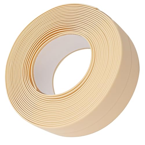 PVC Self-Adhesive Bath & Kitchen Caulk Tape Sealant Strip for Tub and Wall Sealing Shower Tile Sealer ft for Toilet, Walls, Sink, Splash Guard - Caulking Tool, Waterproof Strips Bathroom (1Pc, 3.2M)
