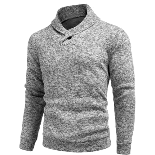 Men's Turtleneck Sweater Long Sleeve Solid Color Pullover Breathable Oversized Knit Top for Autumn Winter3