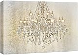 wall26 Canvas Print Wall Art Crystal Bright Chandelier on White Background Decorative Lights Digital Art Modern Art Chic Multicolor for Living Room, Bedroom, Office - 16'x24'