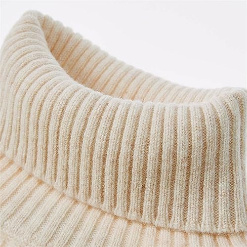 Women's Knitted Sweater 100% Merino Wool Turtleneck Long Sleeve Pullover Winter Autumn Sweater Tops4