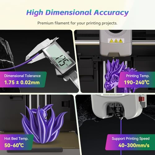 Image of FLASHFORGE Silk+ PLA Filament 1.75mm Purple, Silky Texture 3D Printing Filament, Enhanced Layer Adhesion with Stunning Surface Finish; Chrome-Like Brilliance and Silk-Smooth Perfection