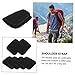 BESPORTBLE 6pcs Shoulder Strap Pads Elastic for Backpack Straps Pressure Relief for Heavy Loads Easy Attachment Design Black