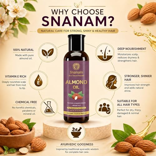 Image of Raughan-e-Badam Shireen Sweet Almond Oil, 100% Pure, Unrefined, for Hair, Skin, Nails, Face, Hands, 100ml