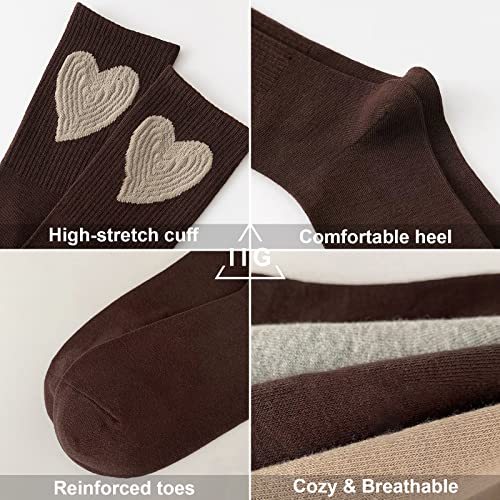 Image of IIG Women's Fashion Cute Cotton Socks Novelty Funny Above Ankle Crew Socks Holiday Gifts for Women 4 /5 Pairs