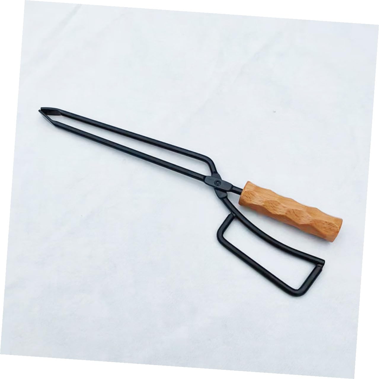 TOYANDONA Pinze Carbonella Lunghe per Stufa e Barbecue con Manico Isolante Pinze da Campeggio Resistenti al Calore per Spostare Tronchi Sicurezza per Falò Picnic e Attività Outdoor