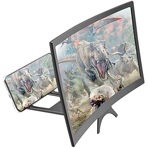 XINWANG Phone Screen Magnifier Enlarger, 12" 3d Screen Smartphone Amplifier Zooms 2-3 Times With Curved Surface Design Cover