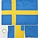 Sweden 2' x 3' Ft 210D Nylon Premium Outdoor Embroidered Swedish Flag