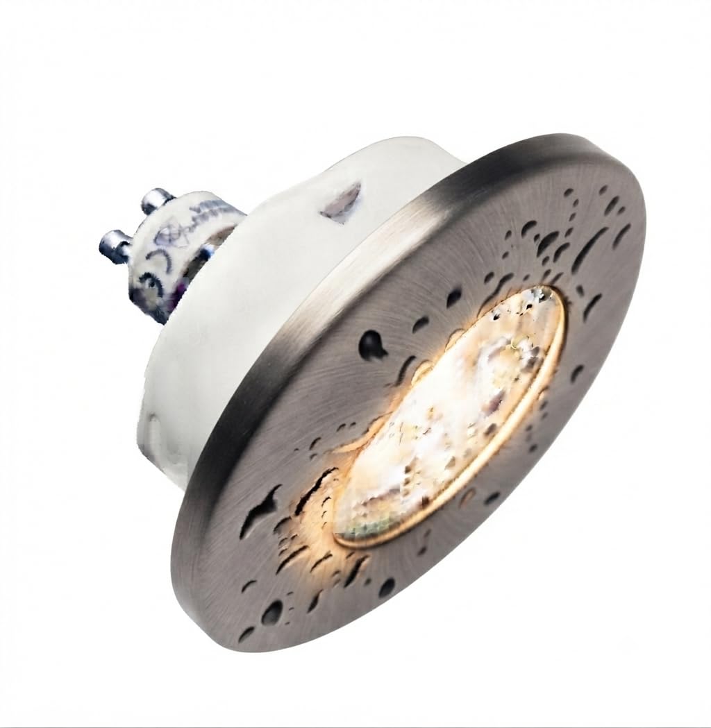 Trango 6er Set IP65 Bad Einbaustrahler 6729IP65-062-5WAK Edelstahl gebürstet inkl. 6x 5 Watt GU10 LED Leuchtmittel 3000K warmweiß Außen Einbauleuchte, Bad Leuchte, Deckenspot Dusche Deckenleuchte