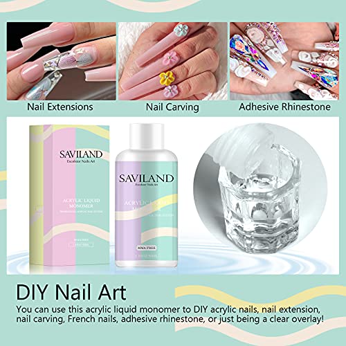 Flüssiges Acrylmonomer 50 ml - Saviland Professional Polymer Acrylnagelsystem mit hoher Kapazität für Acrylpulver… – Bild 3