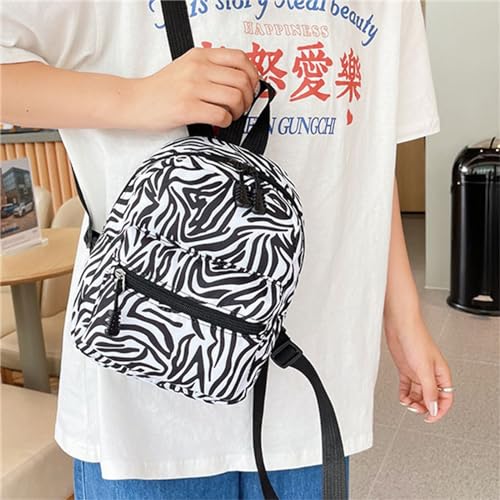 Generic Cute Backpack Bag Large Capacity Nylon Waterproof Lightweight Casual Laptop Daypack Work College Travel-Zebra2