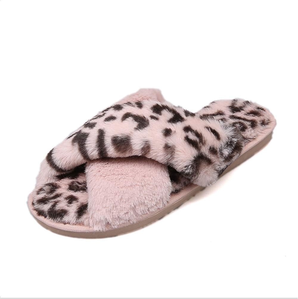 leopard bedroom slippers