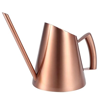 Household Bonsai Stainless Steel Watering Can, Mini Brushed Indoor House Plants Long Spout Watering Can Modern Style Watering Pot, Rose Gold(S)
