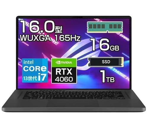 yςݕiz Q[~O m[gp\R ROG Zephyrus G16 16.0 WUXGA 165Hz Core i7 13620H  16GB SSD 1TB GeForce RTX 4060 Windows11 L LAN IR W