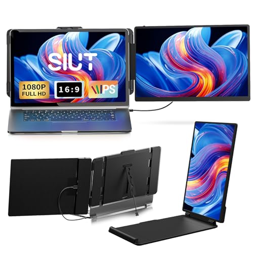 Image of Laptop Screen Extender Monitor - Dual 14 inch IPS FHD 1080P Extended Monitors for 13 inch-17 inch Laptops Type-C /HDMI /USB-A Compatible with Windows Mac Travel Work