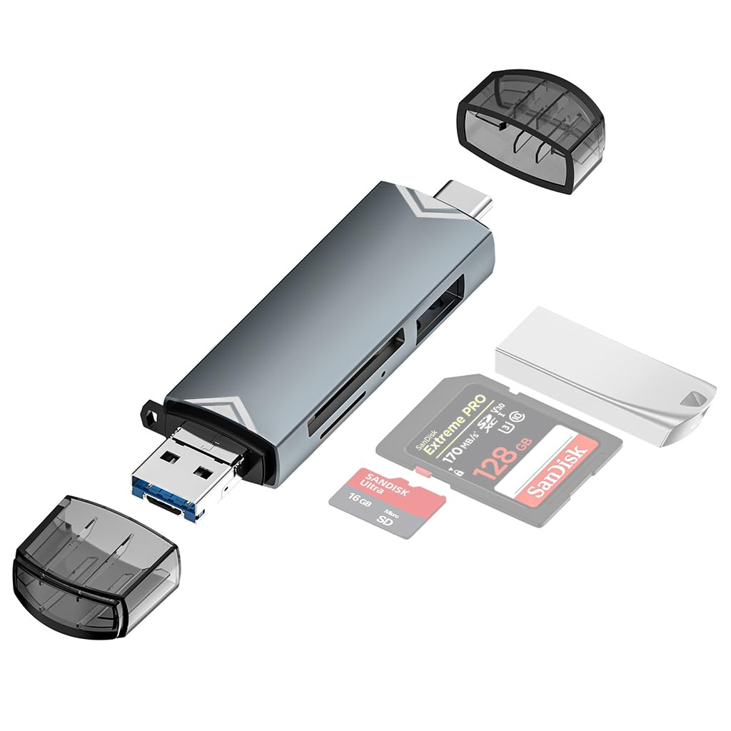 ZORBES® 6 in 1 Multifunction USB 3.0 Card Reader U Disk Type C/Micro USB/TF/SD Flash Drive Memory Card-image-38