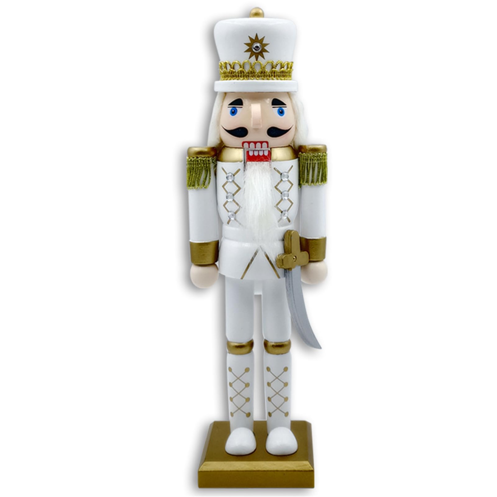 Hsioluted Christmas Nutcrackers Ornament Wood Nutcrackers King Soldier Decorations for Christmas Figures Gift Ornament