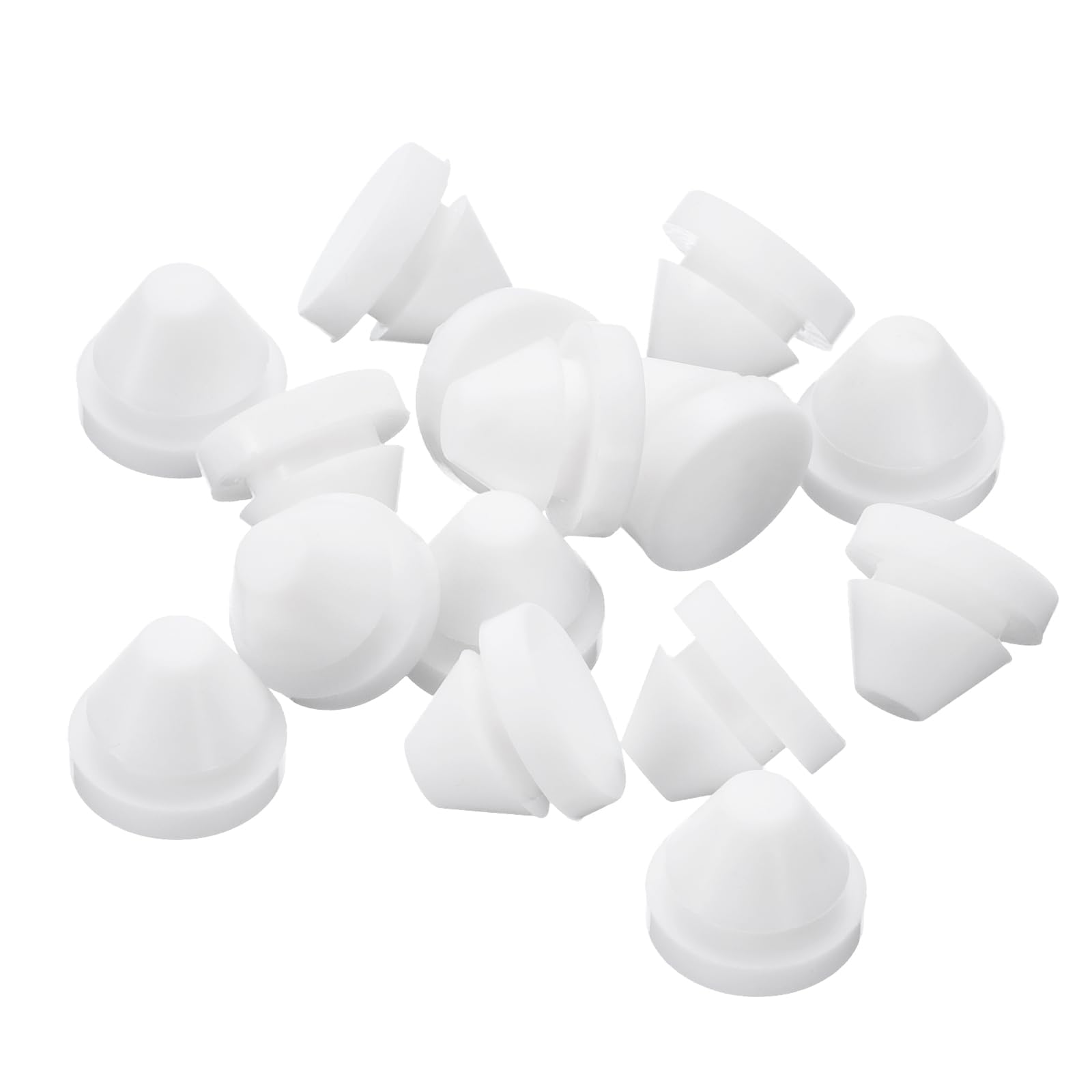 uxcell 26 Pcs Silicone Plugs, Rubber Round Snap in Locking Hole Plugs for 9-10mm Hole, Hole Stoppers Waterproof Hole Plug for Metal Tube, Furniture