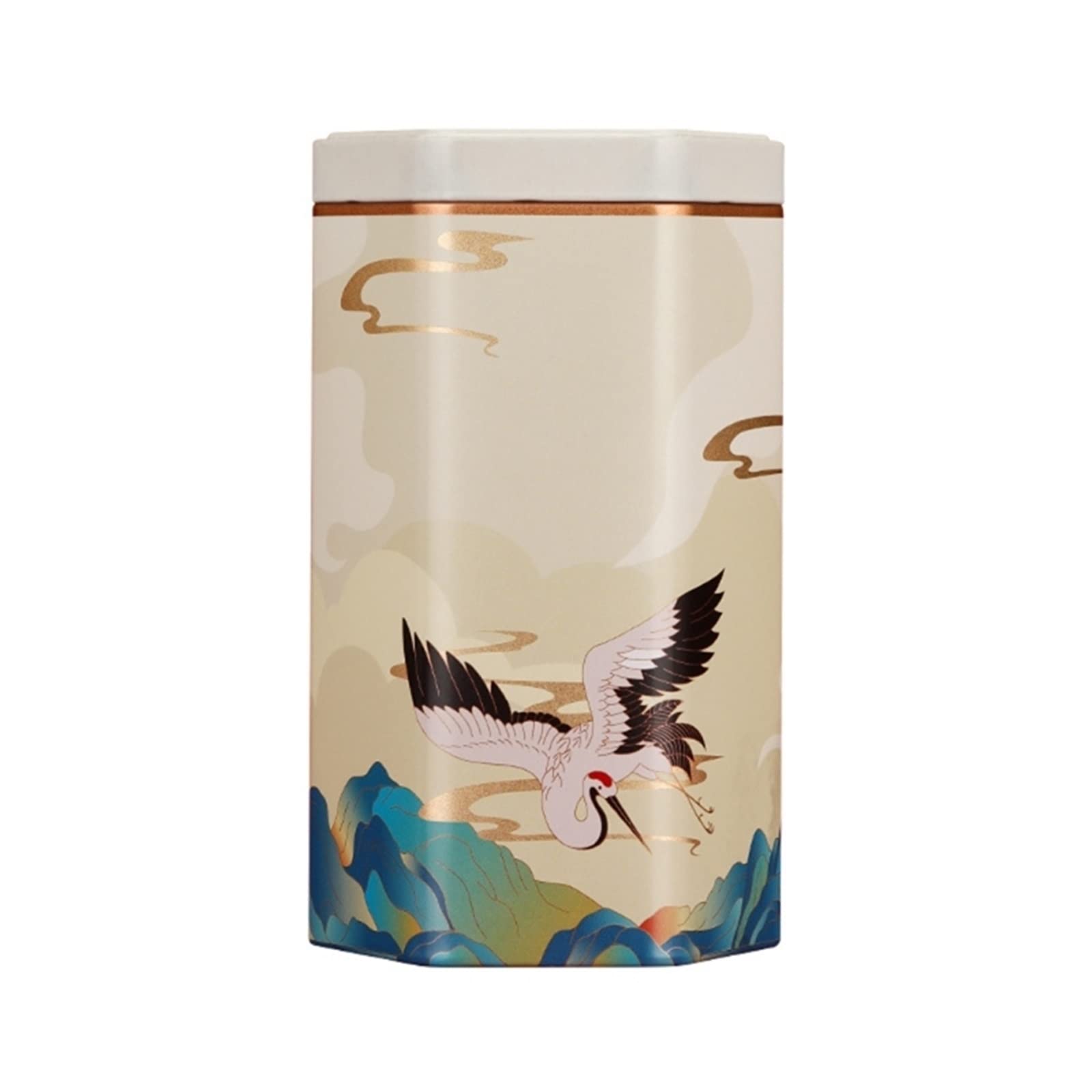 JINGYAN Tea Storage Jars Tea Canisters Iron Tin Storage Box Small Coffee Jars Sealed Loose Packing