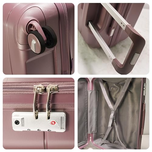 Suitcases Suitcase Large-Capacity Leisure Business Suitcase Universal Wheels Boardable 20-inch 24-inch 28-inch Trolley Case Suitcases with Wheels(Blue,20in)3