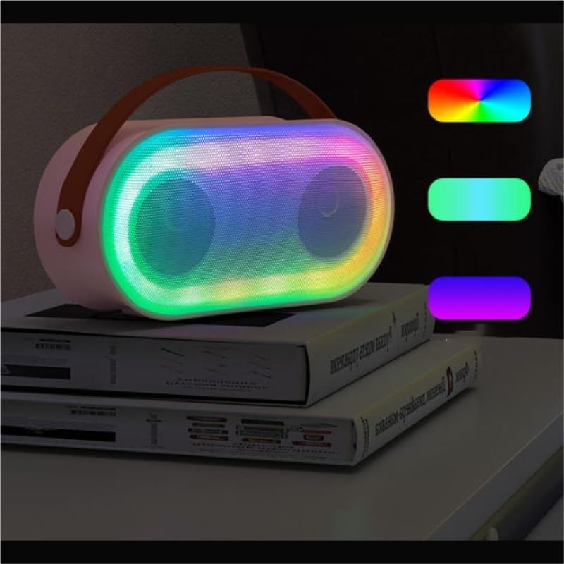 Wireless Microphone Audio Integrated Device Colorful Bluetooth Speaker Portable Outdoor Home Use image 4