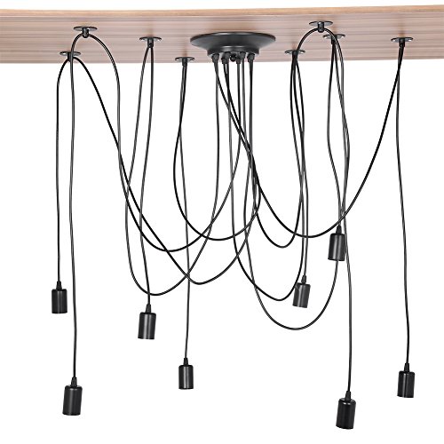 Preisvergleich Produktbild Lampenfassung, E27 Retro lampenaufhängung Antique DIY Kronleuchter Lampenfassung Retro Industrial für Dining Hall Schlafzimmer Hotel Home Lighting Zubehör (8 Köpfe)