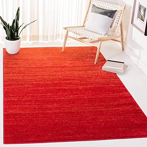 Safavieh Modern Ombre Indoor Woven Rectangle Area Rug, Adirondack Collection, ADR113, in Red/Grey