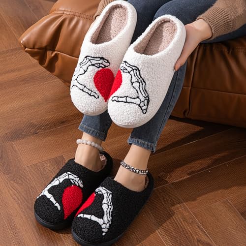 Image of LNERIP Slippers Winter Womens Mens Fluffy Plush Slippers Animals Cute Cartoon House Slippers Cuddly Warm Shoes Indoor Outdoor Girls Women