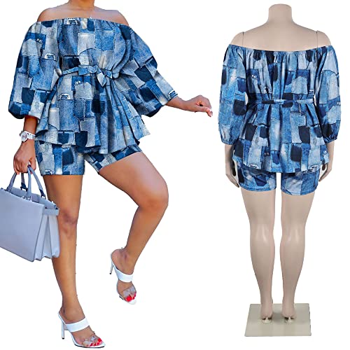 Image of Jigfar Womens Sexy 2 Piece Outfit Floral Print Jumpsuit Clubwear Summer Romper