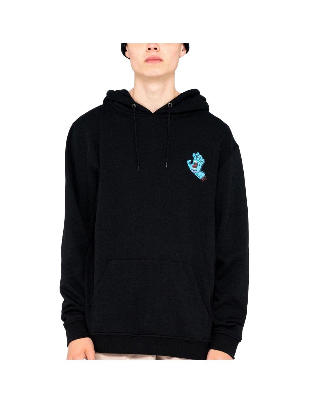 Santa Cruz Screaming Hand Chest Mens Pullover Hoodie - Black Medium