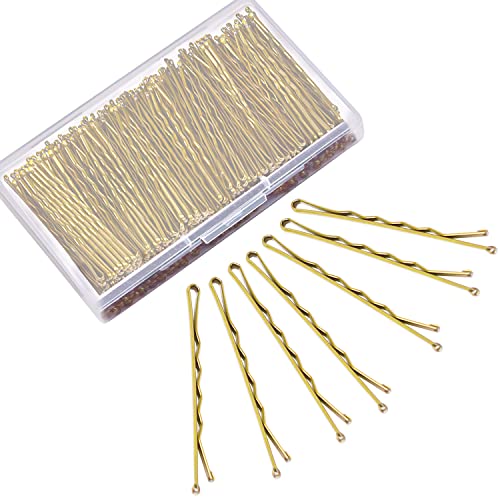 MORGLES Blonde Bobby Pins for Women, 240 Pcs Gold Bobby Hair Pins with Box, 2.2 Inches