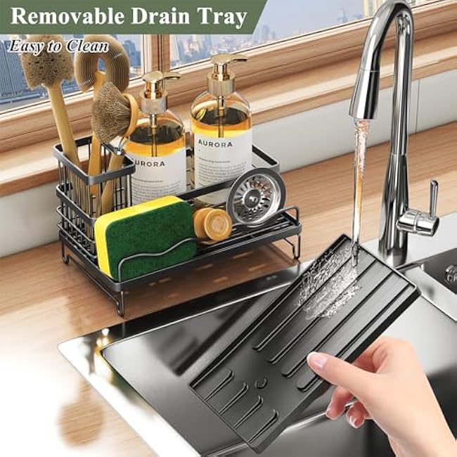 Stainless Steel Sink Caddy Sponge Holder
