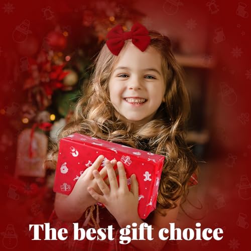Image of PALAY 3Pcs Christmas Baby Hairband Set - 3 Color Bow Headbands for Kids Girl - Stretchy & Comfortable for Baby Girls