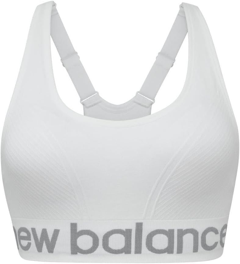 New Balance Women's Seamless Cami Sports Bra, Adjustable Straps, Keyhole Breathability, Workout, Running Bras