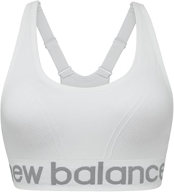 New Balance Womens Seamless Cami Sports Bra, Adjustable Straps, Keyhole Breathability, Workout, Running Bras
