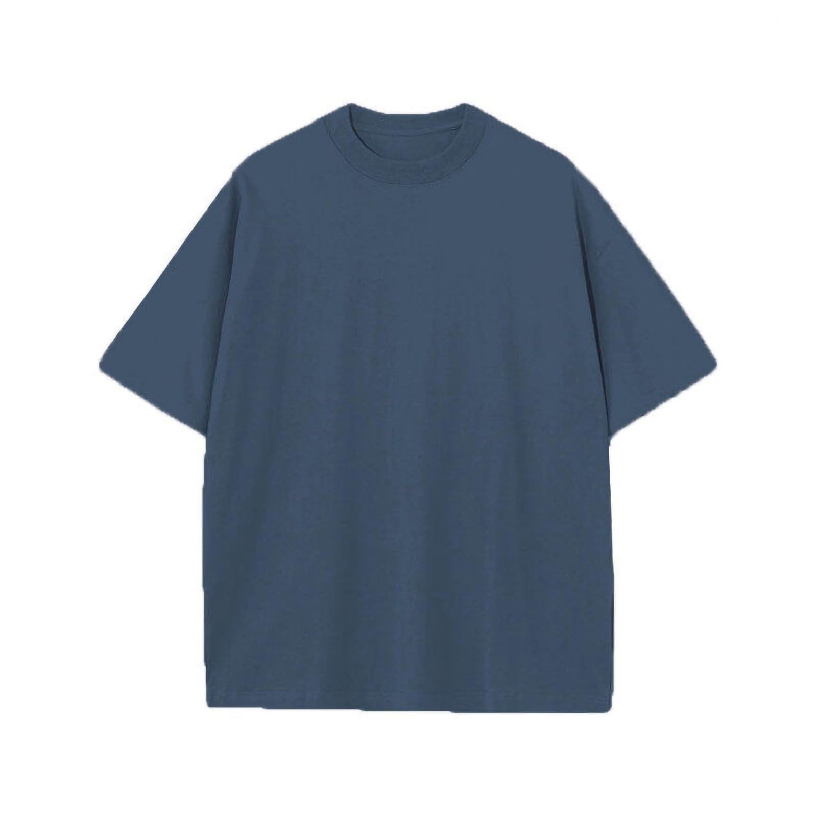 T-shirt dla mężczyzn UK solidny top z okrągłym dekoltem z prostym obszyciem i oddychalnością Męski sportowy krój warstwy bazowe i ubrania do pracy i biura
