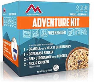 Mountain House Adventure Weekender Kit | Freeze Dried Camping & Backpacking Food | 12 Servings