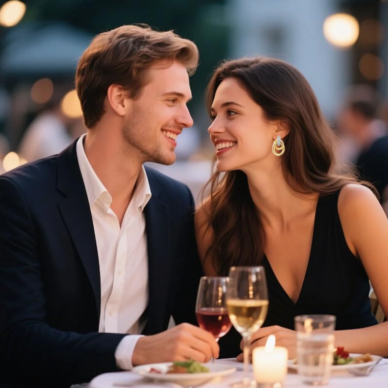 Chunky Gold Earrings Cubic Zirconia Big Gold Earrings for Women Trendy Gold and Silver statement Earring Fashion4