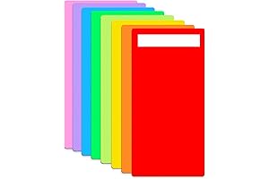 6 x 12 Inch Colorful Plastic Library Shelf Dividers - Ideal Book...