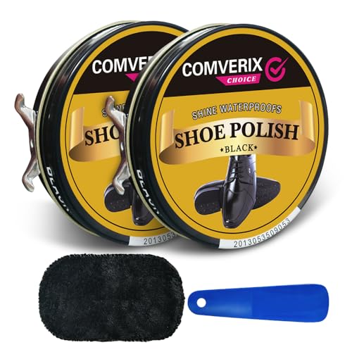 COMVERIX Black Shoe Polish 2-Pack