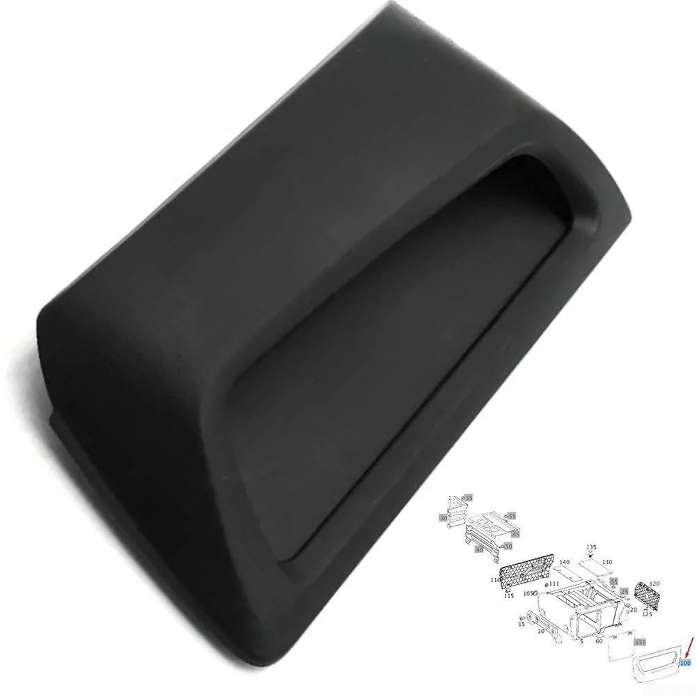Scatola portaoggetti lato destro per Vito W447 2016+, organizer per interni auto, in ABS nero, accessorio per l'organizzazione della cabina