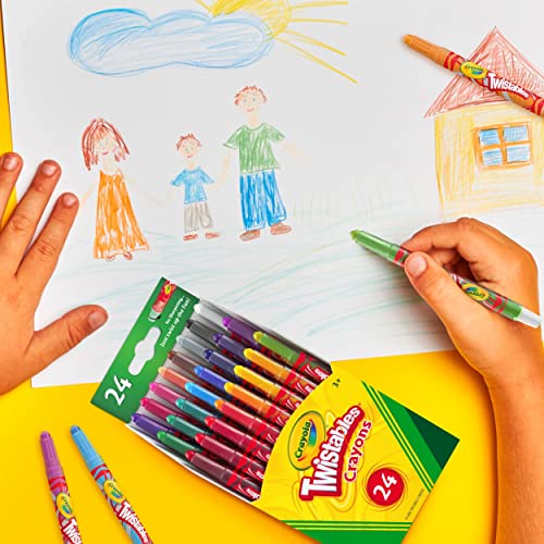Image of Crayola Twistables Crayons Coloring Set, Mini, Kids Indoor Activities at Home, 24 Count, Assorted