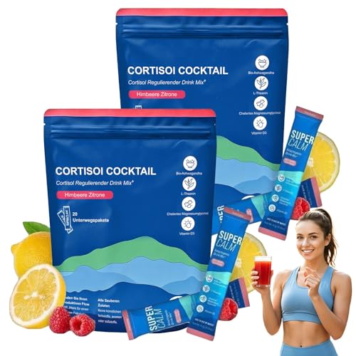 Jello Cortisol Cocktail 40 Jello Cortisol Cocktail Pulver Cortisols Senken Pulver zum Abnehmen Entspannt Bleiben für Damen Herren