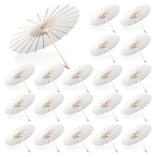 Best disposable umbrella 20 Pack White Paper Umbrellas for Events